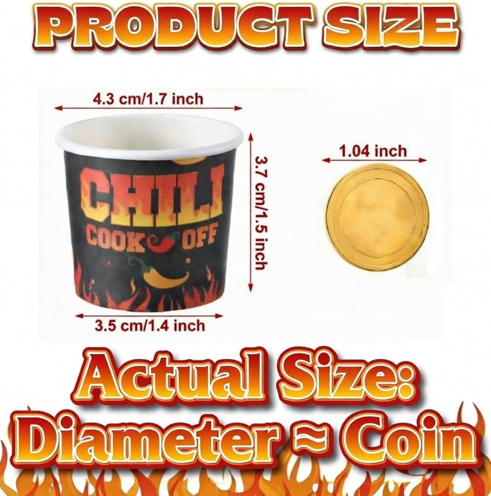 DFVYU-100 Pcs Chili Cook off Decorations Mini Chili Cook off Cups ...