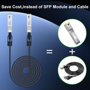 DFVYU-10G SFP+ Twinax Cable, Direct Attach Copper(DAC) Passive Cable, 3m (9.84ft),Compatible with Cisco,Mikrotik, Intel, Fortinet, Netgear, D-Link, Supermicro, TP-Link