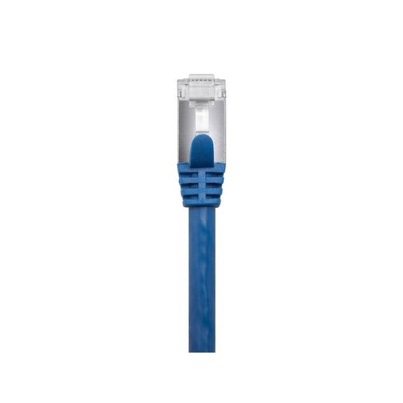 DFVYU-113658 Cat7 Ethernet Patch Cable - 3 feet - Blue | Flexboot RJ45 Stranded 600Mhz S/FTP CMX Pure Bare Copper Wire 26AWG - Entegrade Series (Pack of 2)