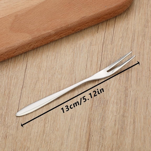 DFVYU-12 PCS 5 Inch Crab Stainless Steel Forks,Small Cocktail Salad Dessert Forks 3 Prong Tasting Appetizer Fork Oyster Fork Portable Stainless Steel Dinnerware for Tasting Crab Escargot Party Travel