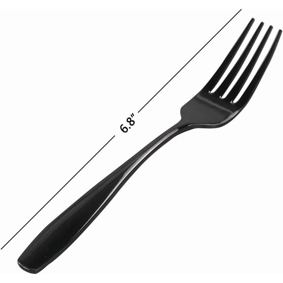 DFVYU-12 Pieces Small Fork Set, Black Stainless Steel Dessert Forks