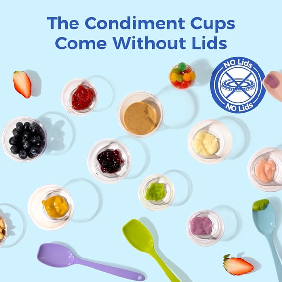 DFVYU-250 Pack 2 oz BPA Free Condiment Cups No Lids, Disposable Jello Shots Containers, Small Dipping Sauce Cups, Plastic Ramekins in Bulk, Stackable Souffle Cups for Sample, Portioning