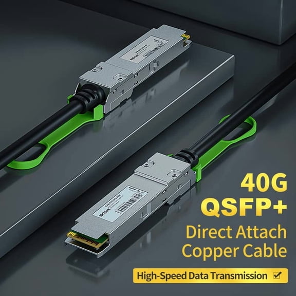 DFVYU-40G QSFP+ DAC Twinax Cable, 40GBASE-CR4 Passive Direct Attach Copper Cable, 1m(3.3ft), 40G QSFP Cable for Cisco QSFP-H40G-CU1M, Meraki MA-CBL-40G-1M, Intel XLDACBL1, Mikrotik, TP-Link, D-Link