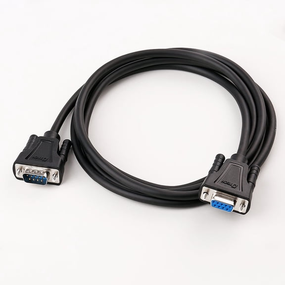DFVYU-5ft RS232 Serial Cable Extension Male to Female 9 Pin Straight Through