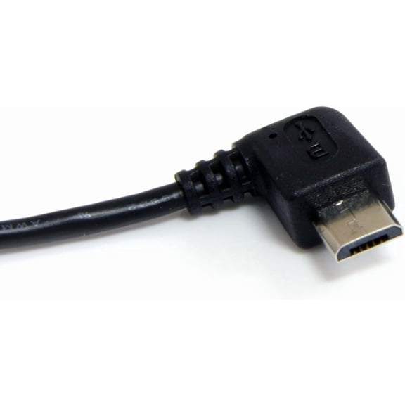 DFVYU-6 ft. (1.8 m) Right Angle Micro USB Cable - USB 2.0 A to Right Angle Micro B - Black - Micro USB Cable (UUSBHAUB6RA)