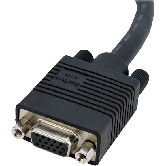 DFVYU-6 ft Coax High Resolution VGA Monitor Extension Cable - HD15 M/F - 6ft VGA Extension Cable (MXT101HQ) Black
