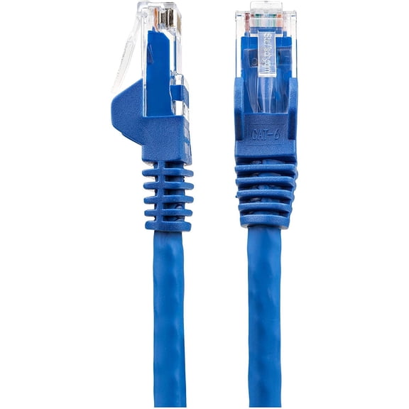 DFVYU-7ft (2m) CAT6 Ethernet Cable - LSZH (Low Smoke Zero Halogen) - 10 Gigabit 650MHz 100W PoE RJ45 UTP Network Patch Cord Snagless w/Strain Relief - Blue CAT 6, ETL Verified (N6LPATCH7BL)