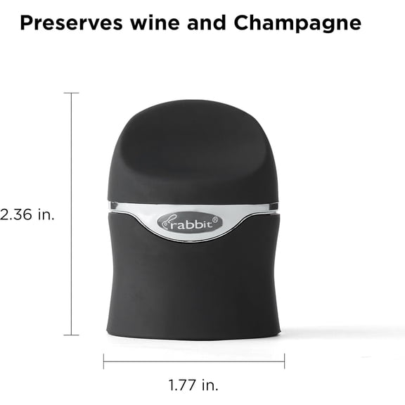 DFVYU-Champagne and Wine Sealer, Airtight Wine and Champagne Stopper, Keeps Bubbles Fresh Longer, Easy to Use, Velvet Black, Essential Bar Tool