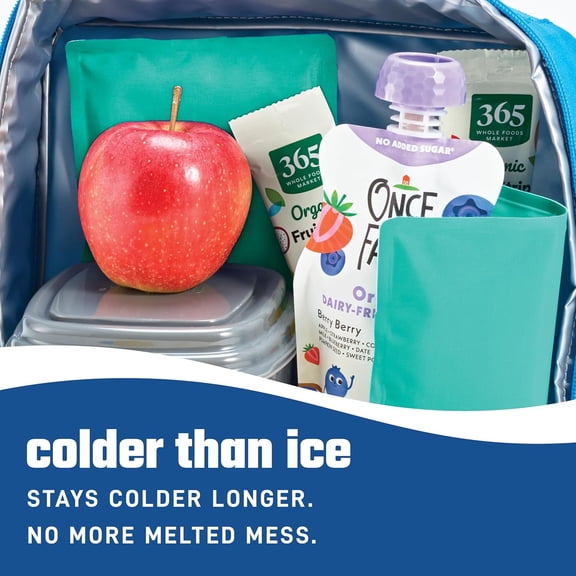 DFVYU-Cool Coolers 2 Pack Soft Ice for Lunch Bags, Flexible Stretch Nylon, Durable, Reusable Lunch Box Ice Packs, Soft Ice, Reusable Freezer Packs, Lunch Ice, Easy to Clean, Teal