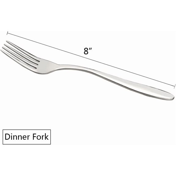 DFVYU-Dinner Fork 12 Pieces, 18/10 Stainless Steel Table Forks, A