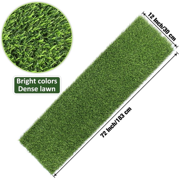 DFVYU-Grass Table Runner 12 x 72 Inch Synthetic Grass Rug Roll Durable Green Waterproof Artificial Tabletop Decoration Tailorable Table Runners for Golf Themed Party Decorations Tea Outdoor Banquet