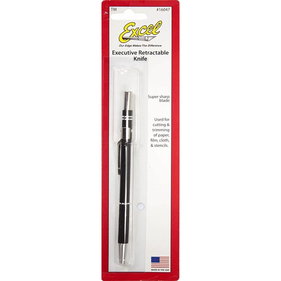 DFVYU-K47 Hobby Knife with Pocket Clip, Executive Retractable Craft Knife