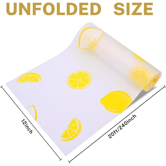 DFVYU-Kitchen Shelf Liner Cabinet Liners, Contact Paper for Cabinets Non Adhesive Refrigerator Liners Waterproof Fridge Mats, Dresser Drawer Liner Protector Mat for Bathroom Sinks 12 in X 20 Ft