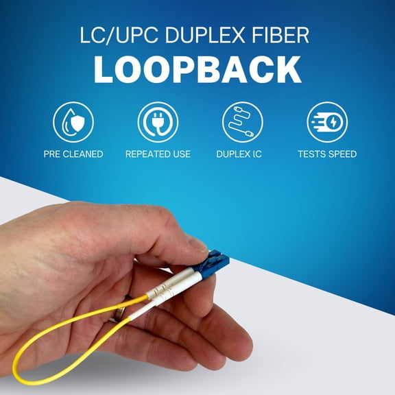 DFVYU-- LC to LC Fiber Optic Loopback Plug - 5 Pack - OS2,Single Mode Fiber Loopback Cable Testers, 9/125um, Duplex LC/UPC Connectors for Self-Testing SFP Modules or Network Device