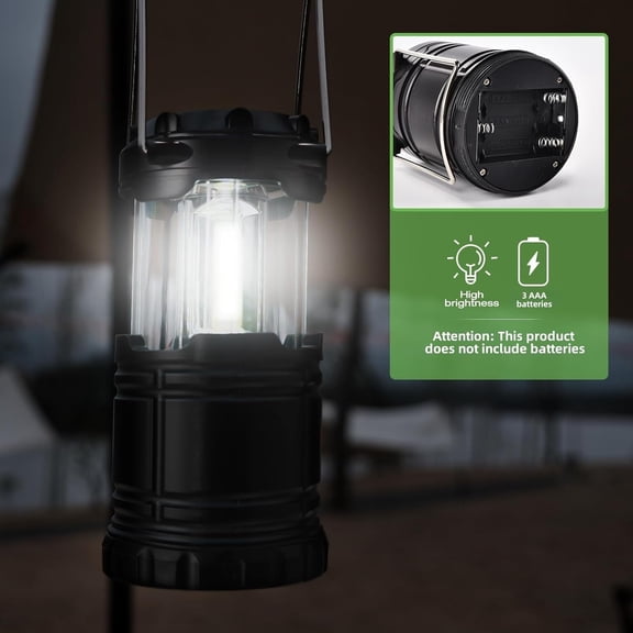 DFVYU-Lantern Collapsible Camping Light, Battery Operated Lanterns LED Super Bright for Power Outages Indoor Emergency Outdoor Camping Hiking Kit (4, COB)