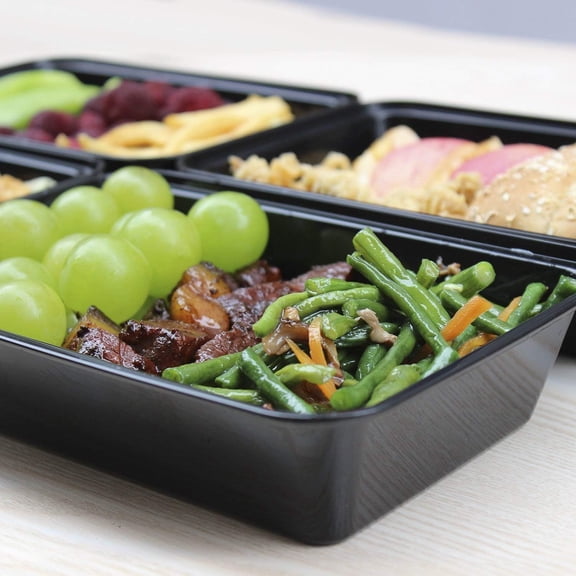 DFVYU-Meal Prep Containers Single Lids Food Storage Bento BPA Free | Stackable | Reusable Lunch Boxes, Microwave/Dishwasher/Freezer Safe Portion Control (28 oz), 12 Pack 1 Compartment