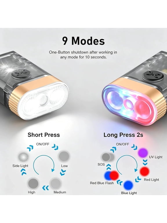 -Rechargeable Olight EDC Mini Keychain Flashlight, 500LM 10 Modes 2 Beam Angles Pocket Torch for Night Work Emergency
