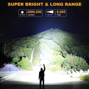 DFVYU-Rechargeable Spotlight, 2000,000 Lumens Super Bright Led Spotlights Flashlight with Cob Light, 10000Ah Spot Lights, Handheld Spotlight for Hunting Boating Outdoor, Long Runtime