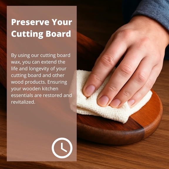 DFVYU-Specialist Cutting Board Wax by the Block & Board Company | Food Grade Finishing Wax for Wood, & Butcher Block, Countertop and Utensils | Preserves Wood | Food Grade Cleaning Solution | 8.5oz/2