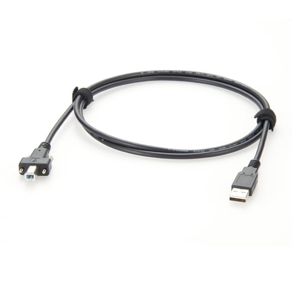 DFVYU-USB 2.0 A Male to Type-B Male Cable with M2 Screw Lock USB A to USB B Cable Machine Vision Industrial Camera High Speed Cord for Industrial Automation Scanner (USB2.0, 3M/10FT)