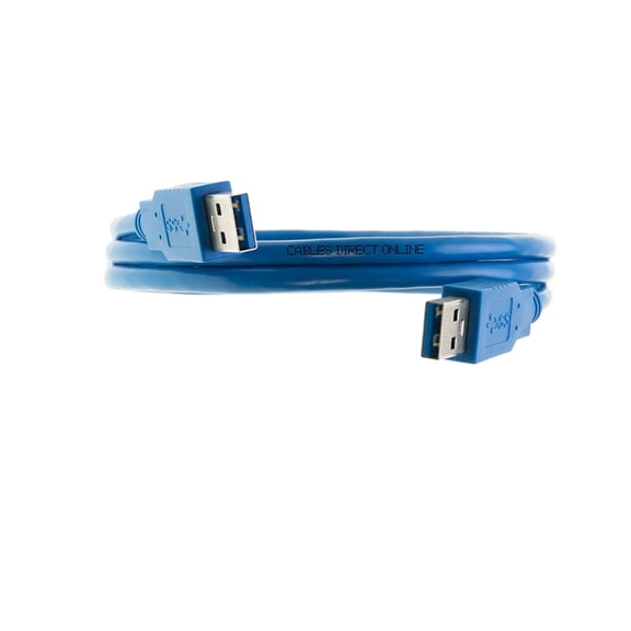 DFVYU-USB 3.0 Cable 6FT, Male to Male Type A to Type A Double Sided Cord for Data Transfer Compatible with PC, Laptop, Hard Drive, DVD Player, TV, Hub, Monitor and More