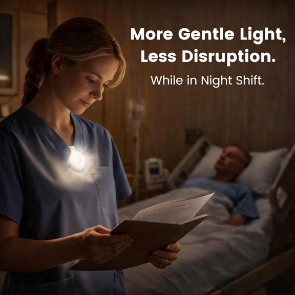DFVYU-Wearable Nurse Night Light for Night Shift, Rechargeable Magnetic Clip-on Badge Light, Bright Hands Free Nurse Essentials Flashlight, Safety Light in the Dark for Walking Running Outdoor Emerge
