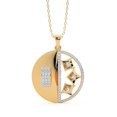 thumbnail image 1 of DFZ EXPORTS Gold Plated Round Diamond Necklace for Women Office Wear Gift for Christmas., 1 of 3
