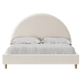 thumbnail image 1 of DG Casa Mila Full Boucle Arched Headboard Platform Bed, 1 of 12