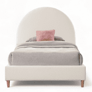 DG Casa Mila Twin Boucle Arched Headboard Platform Bed