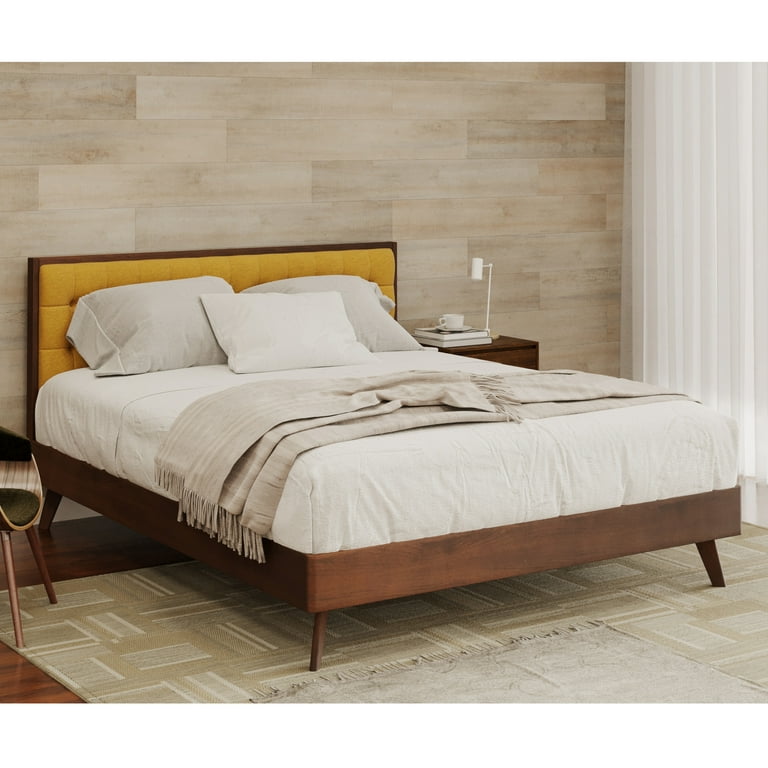 Dg casa tufted upholstered clearance panel bed frame