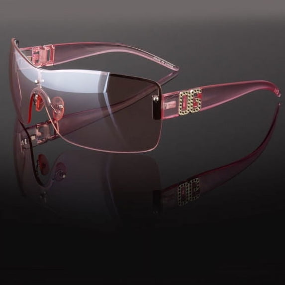 DG Eyewear Womens Large Oversized Shield Wrap Sunglasses Designer Fashion Shades