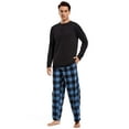 DG Hill 2 Piece Sleepwear Set for Men, Henley Top and PJ Pants Pajama