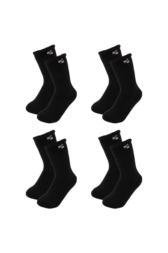 Kids Heat Trapping Thermal Lined Boot Socks, 4 Pairs