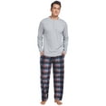 thumbnail image 1 of DG Hill Men Pajama Set, 2 Piece Sleepwear Set for Men, Henley Top and PJ Pants, 1 of 8