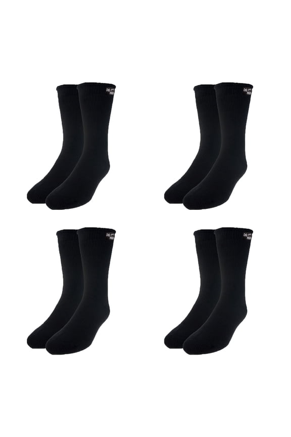 Men's & Women's Heat Trapping Crew Thermal Lined Boot Socks, 4 Pairs, Unisex Adult