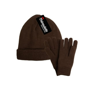 Big Boys Football Laplander Hat and Gloves Set, Brown, One Size ...