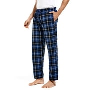 DG HILL Mens Pajama Pants, Fleece Pajama Bottoms with Pockets, Plaid or Camo Mens Sleep Pants