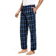 DG Hill Pajamas for Men, Fleece Pajama Bottoms with Pockets, Plaid or Camo Mens Sleep Pants