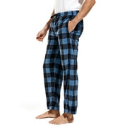 DG Hill Pajamas for Men, Fleece Pajama Bottoms with Pockets, Plaid or Camo Mens Sleep Pants