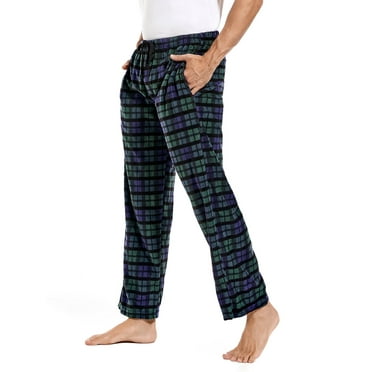 DG Hill Mens Pajama Pants, Fleece Pajama Bottoms with Pockets, Plaid or Camo Mens Sleep Pants