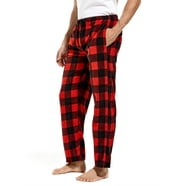 Fruit of the Loom Men's and Big Men's Microsanded Woven Plaid Pajama ...
