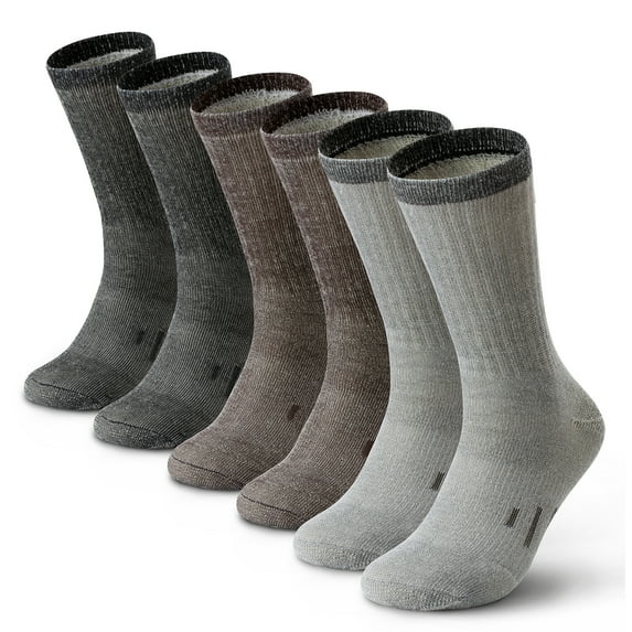 DG Hill Thermal Mid-Calf 80% Merino Wool Socks for Men, 3 Pairs