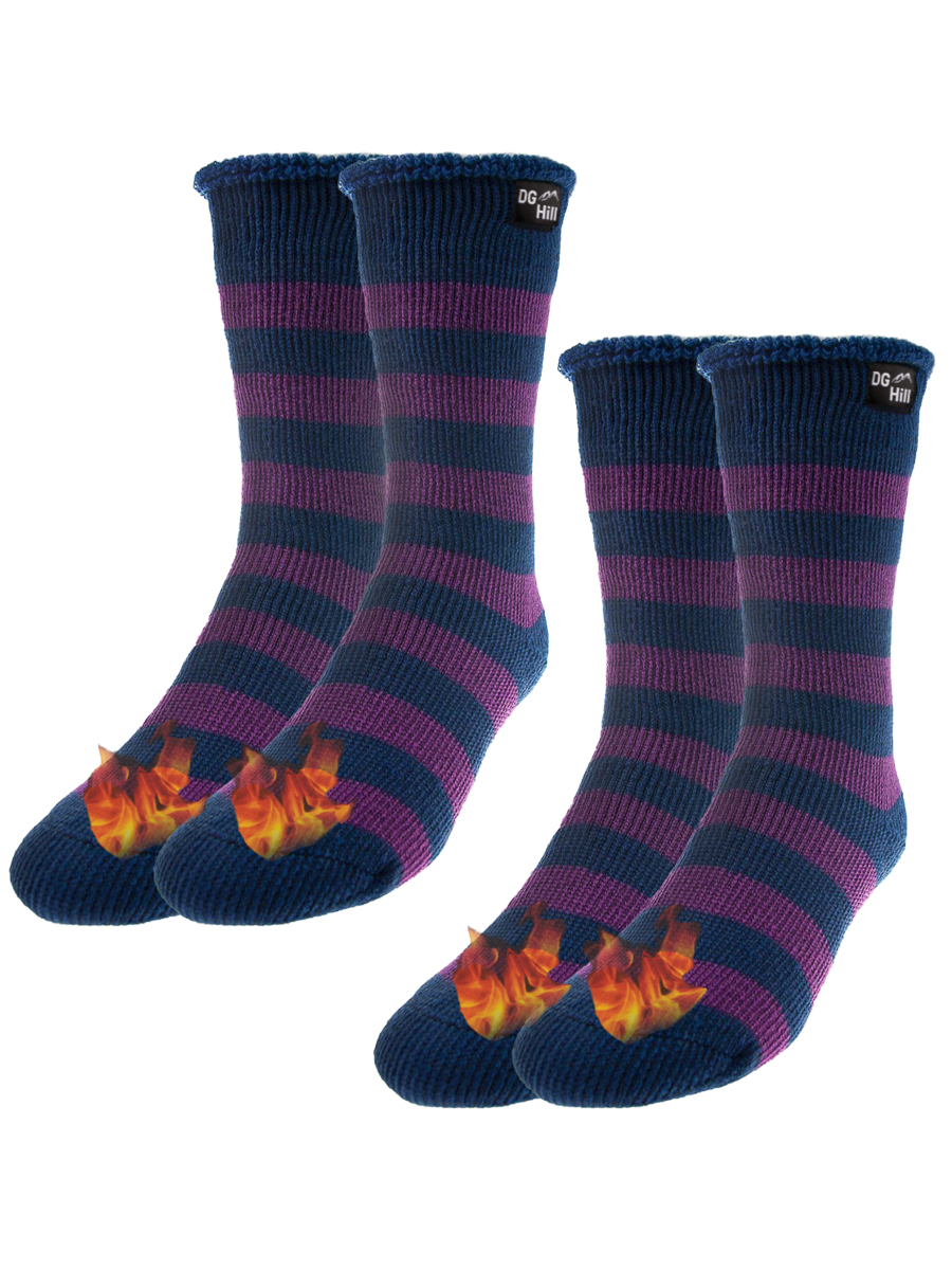 DG Hill Thermal Socks For Men, Heat Trapping Thick Thermal Insulated Winter Crew Socks, 2 Pack - image 1 of 7