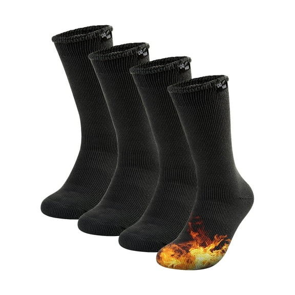 DG Hill Thermal Socks For Men, Heat Trapping Thick Thermal Insulated Winter Crew Socks, 2 Pack