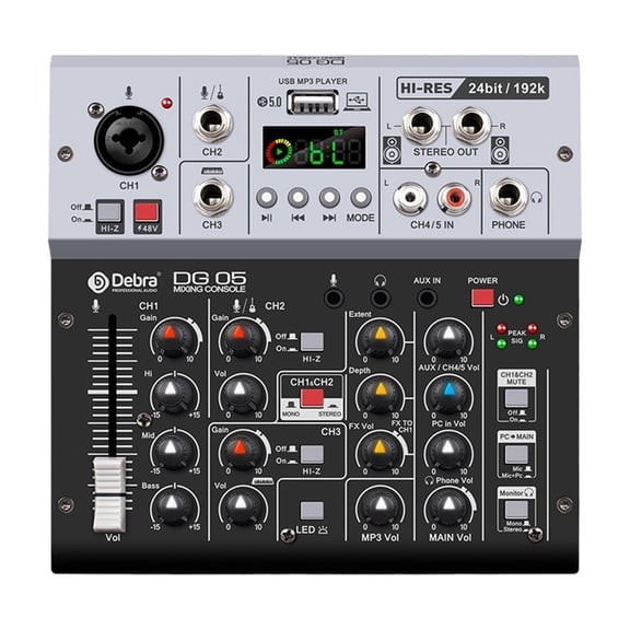 DG05 24bit 192kHz Interface Sound Card Studio Quality 5.0 BT For PC Electric Guitar Live Recording Singing With Monitoring ,Easy to Operate