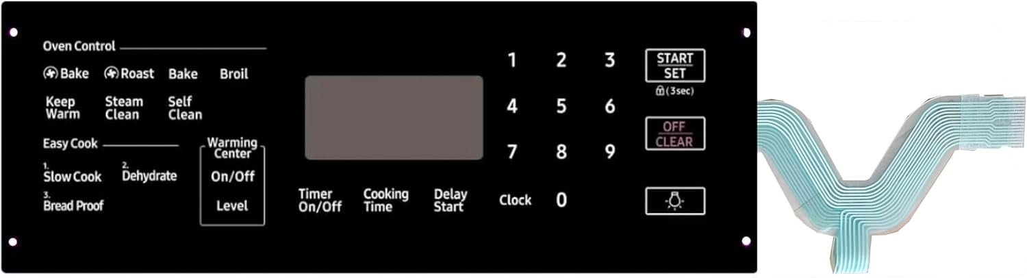 DG34-00043A Range Touch Control Panel factory direct replacement Part,Compatible with Samsung Stove Oven for PD00051348,4958613,AP6244845