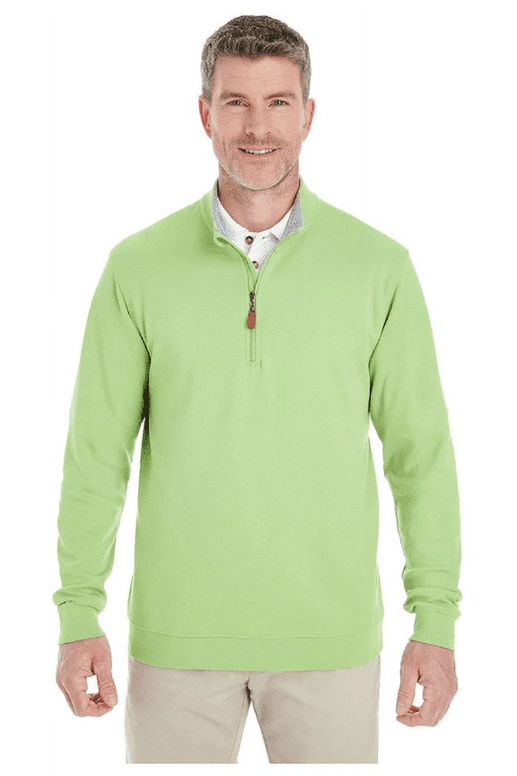 DG479 Devon & Jones DRYTEC20 Quarter-Zip Lime/Grey Heather/Lime S