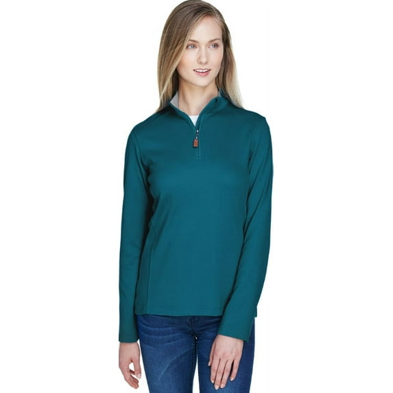 DG479W Devon & Jones Ladies DRYTEC20 Performance Quarter-Zip Dktl/Grht/Dktl 2XL