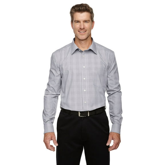 DG520 Men's Crown Collection Glen Plaid - Wht/Grph/Lt Grph - Large