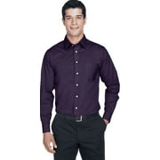 DG530 Devon & Jones Men's Woven Solid Stretch Twill Shirt Deep Purple 3XL